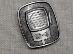 1970s vintage CB RADIO belt buckle TRUCKER heavy duty WESTERN pewter metal 10-4