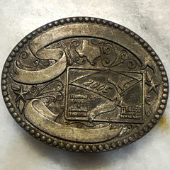 2005 Houston Livestock Show and Rodeo Buckle Pewter