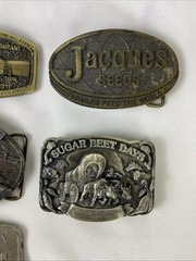 Mixed Lot of 8 pcs Belt Buckles Agriculture, Seeds, Irrigation Etc.