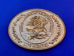 North American Hunting Club Life Member 2-Tone Belt Buckle, Perfect Gift Idea!