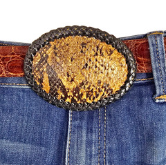 PYTHON Snake skin Belt Buckle SNAKE SKIN LARGE NEW Authentic Handmade western
