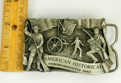 Civil War Commemorative belt buckle western pewter 1982 Siskiyou Buckle Co.