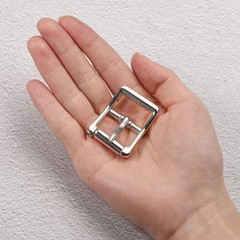 8Pcs 0.87&Prime; Single Prong Belt Buckle Square Center Bar Buckles for Belt Silver