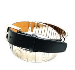 RARE Authentic Louis Vuitton Belt Black Metal STUNNING 30 Waist