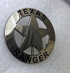 Texas Ranger Badge Belt Buckle (Silver) Slightly Scratched