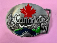 Canada Beautiful Country Commemorative Nature Wildlife Fish Scene Belt Buckle