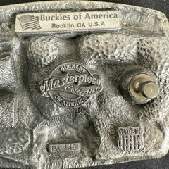 Vintage 90s Buckles Of America Firefighters Belt Buckle 3&Prime; Masterpiece Made USA