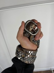 Vintage Studded Punk Rock Belt 105cm 41in Goth Metal Rivet Buckle