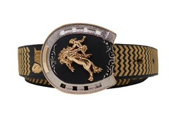 Belt Buckle Golden Horse Cowboy Sliver,Gold,Black,Metal