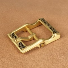 Brass Belt Buckle for Men Leather Belt Pin Buckle Stainless Steel Vintage Style
