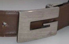 GUCCI buckle belt G Logo Silver hardware Made in Italy Leather Black Brown Men&rsquo;s