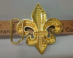 New Gold & Black Metal Belt Buckle With Rhinestones 3.5&Prime; Wide