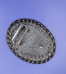 Genuine White Cobra Snakeskin Hand laced Belt Buckle fits 1-1/4&Prime; Belt