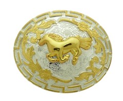 Horse Belt Buckle Saddle Horseshoe Rodeo Western Cowboy Cowgirl Women Big Men