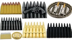 belt buckles lot 10 pieces Collection High Quality Men Vintage Bullets Amo Army