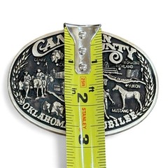 Vintage 1982 Brass Ltd Edition Canadian County (OK) 75th Jubilee Belt Buckle