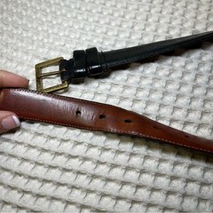 Coach | Size 34 inch Black and Brown Leather Belt with Silver Buckle