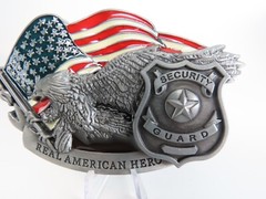 Security Guard Real American Hero Metal Belt Buckle Enameled