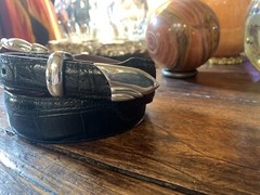 Old Pawn James Reid Style Sterling Silver Belt Buckle Nu 🐊27-29-1.5”-1” ✅‼️