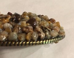 Polished Agate Stone Oval Belt Buckle Unisex