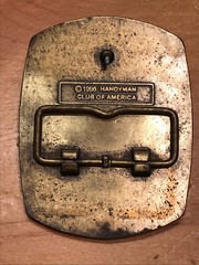 HANDYMAN CLUB OF AMERICA * LIFE MEMBER * 1996 MAN&rsquo;S BELT BUCKLE – HAMMER TOOL