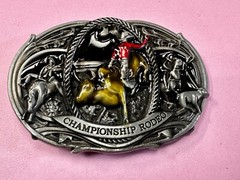 Championship Rodeo Bull Riding Rider Champion Trophy Award Cowboy Belt Buckle