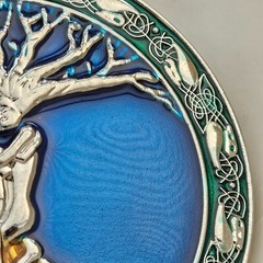 Belt Buckle Tree of Life Enamel Odin&rsquo;s Askr Embla 80mm Wide Norse Viking Buckle
