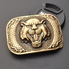 Solid Brass Tiger Belt Buckle Men&rsquo;s Pin Belt Buckles Fits For 1.5 inches Belt