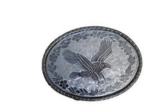 Vintage WWE Eagle Belt Buckle World Wrestling Entertainment Oval Silver Metal