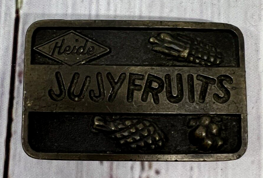 Vintage Henry Heide Jujyfruits 2&Prime; Belt Buckle Oden 1975