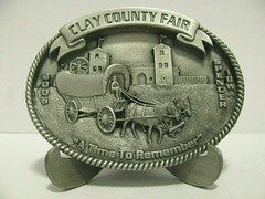 Clay County Fair Spencer Iowa 2006 Covered Wagon Farm & Ag Belt Buckle Ltd Ed