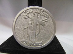 vintage original Con Edison 25 years of Service Pewter Belt buckle Telephone CDH