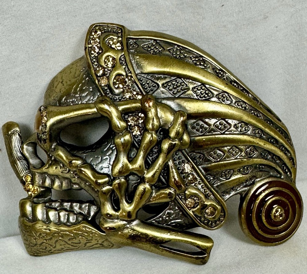 Halloween Skeleton Belt Buckle Gothic Grunge Emo Punk Unisex READ Buckle Only
