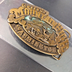 1976 Dezy Denver Rocky MountainHigh Washington Belt Buckle Made In USA