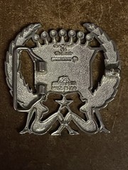 Cadillac USA Flag Silvertone Belt Buckle With Mud Flap Girls Trucker Buckle