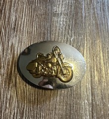1961-62 Harley Davidson Panhead Belt Buckle German Nickel Silver Bronze Vintage