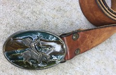 BERGAMOT BRASS WORKS Buckle 1977 SISKIYOU & ARROYO GRANDE LEATHER & BUCKLE CO&rsquo;S