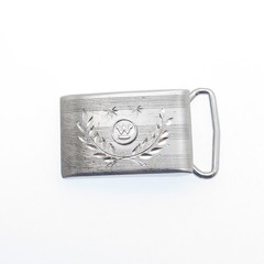 925 Sterling Silver Antique Diamond-Cut Westinghouse 25 Years Award Belt Buckle