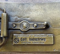 Vintage Belt Buckle Colt 44 Cal Model 1860 Army America&rsquo;s Pioneer Heritage 4”