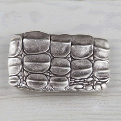 Croc belt buckle buckle reptile crocodile ornament silver for removable belt