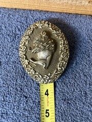 Vintage EGE American Bison Pewter Belt Buckle Buffalo 1993 Made In USA