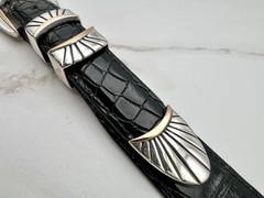 BG Mudd BGM .925 Sterling 14K Gold Tom Taylor Santa Fe 1” buckle set