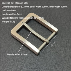 Concise TC4 Titanium Alloy Belt Buckle Waist Strap Head Men&rsquo;s Accessories Gifts