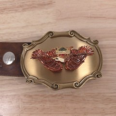 VTG Harley Davidson Belt Buckle 70s Brass Motorcycle Western Leather Belt USA