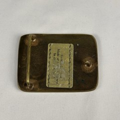 Vintage Dee Cee Brand Brass Belt Buckle Washington Manufacturing Workwear