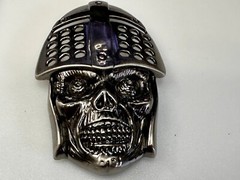 Knights Soldier Skull Helmet Medieval Armor Cutout Halloween Gothic Belt Buckle