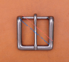 Quality Heavy Sturdy Antique Square Prong Single Pin Buckle For 43mm Belt strap