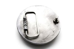 Men Silver Metal Buckle Gothic Fashion Green Skeleton Biker Skulls Heavy Duty