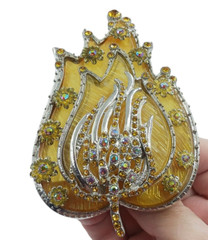Fashion Floral Leaf Belt Buckle Colorful AB Rhinestone Silver Gold Tone Metal