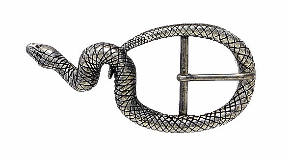 Snake Anaconda 2&Prime; Belt Buckle Pewter Finish Silver Vintage Belt Buckle Brand NEW